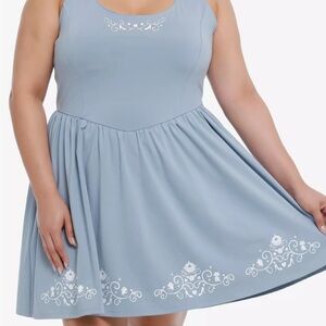 HER UNIVERSE Cinderella Light Blue Sports Dress with White print
